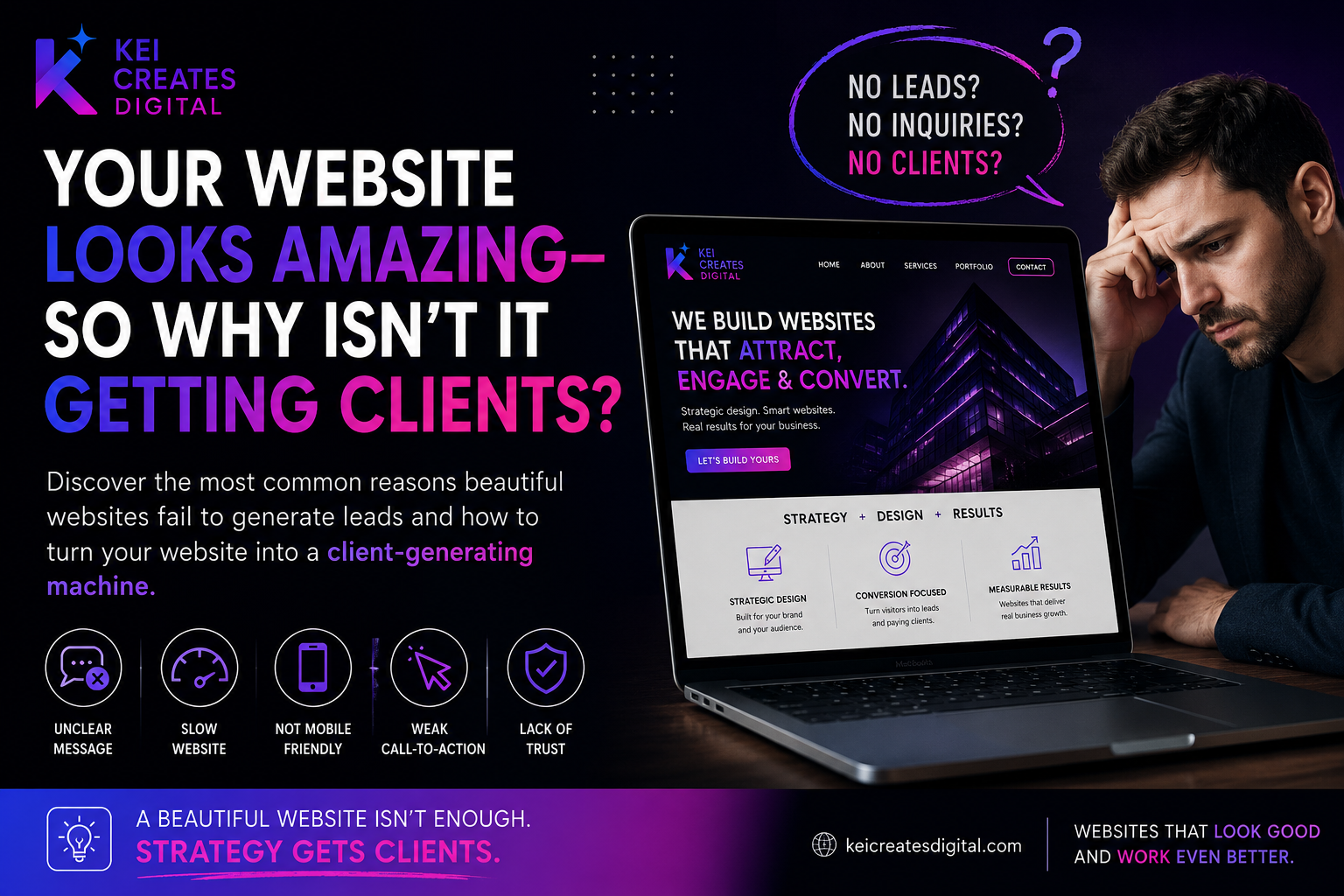 Why Your Website Looks Good But Gets No Clients in 2026